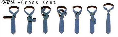 領帶交叉結打法圖解：The Cross Knot交叉結