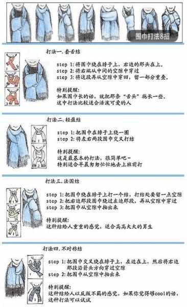 男士（女士）圍巾的系法圖解
