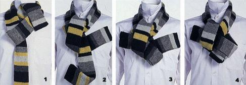 男士圍巾系法圖解二